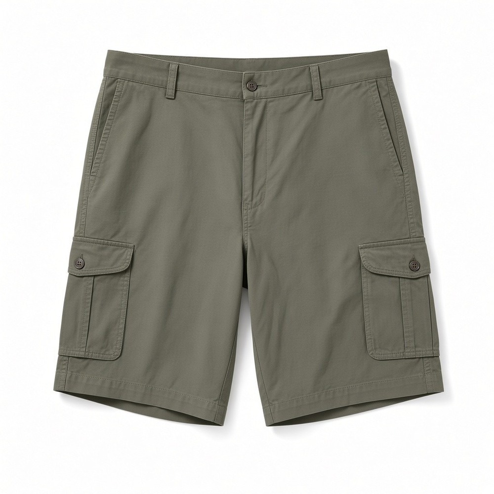 Tommy Bahama 100% Silk Cargo Shorts Men's 38 Olive Green Luxury Resort Utility